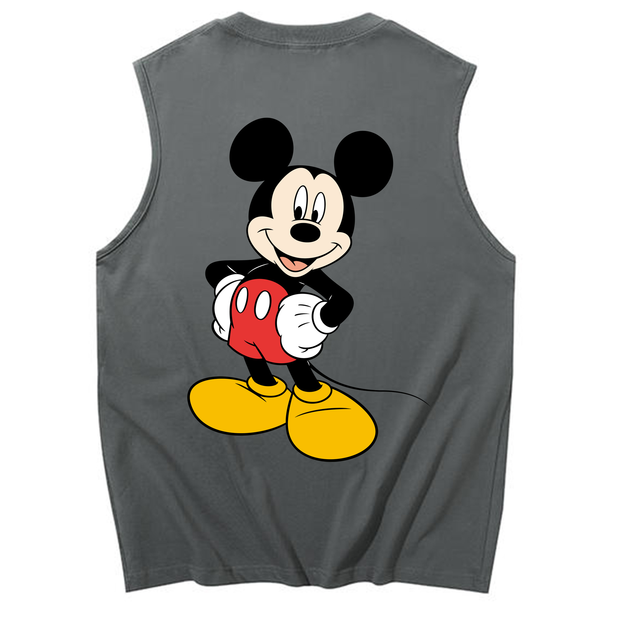 ミッキーマウス Mickey Mouse コットン100％タンクトップ（背面プリント）
